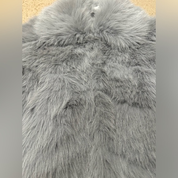 Avec Les Filles Faux Fur Crop Jacket Gray - Picture 9 of 16
